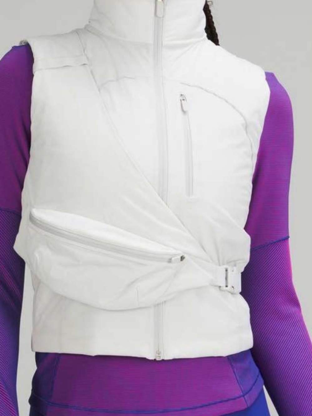 GREAT DEAL!! Lululemon White cream shell/ STORAGE INSULATED RUNNING VEST